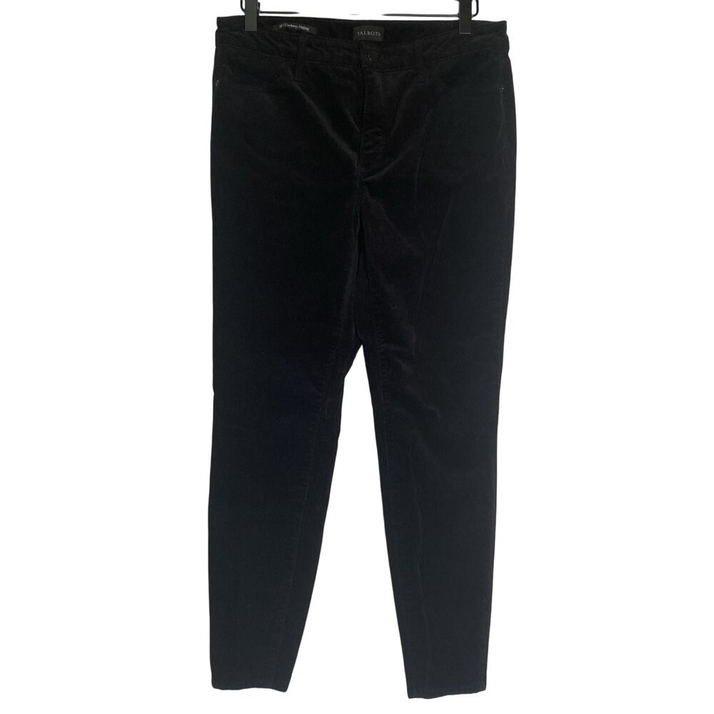 Talbots Corduroy Straight Leg Pants Womens 6P Petite Black